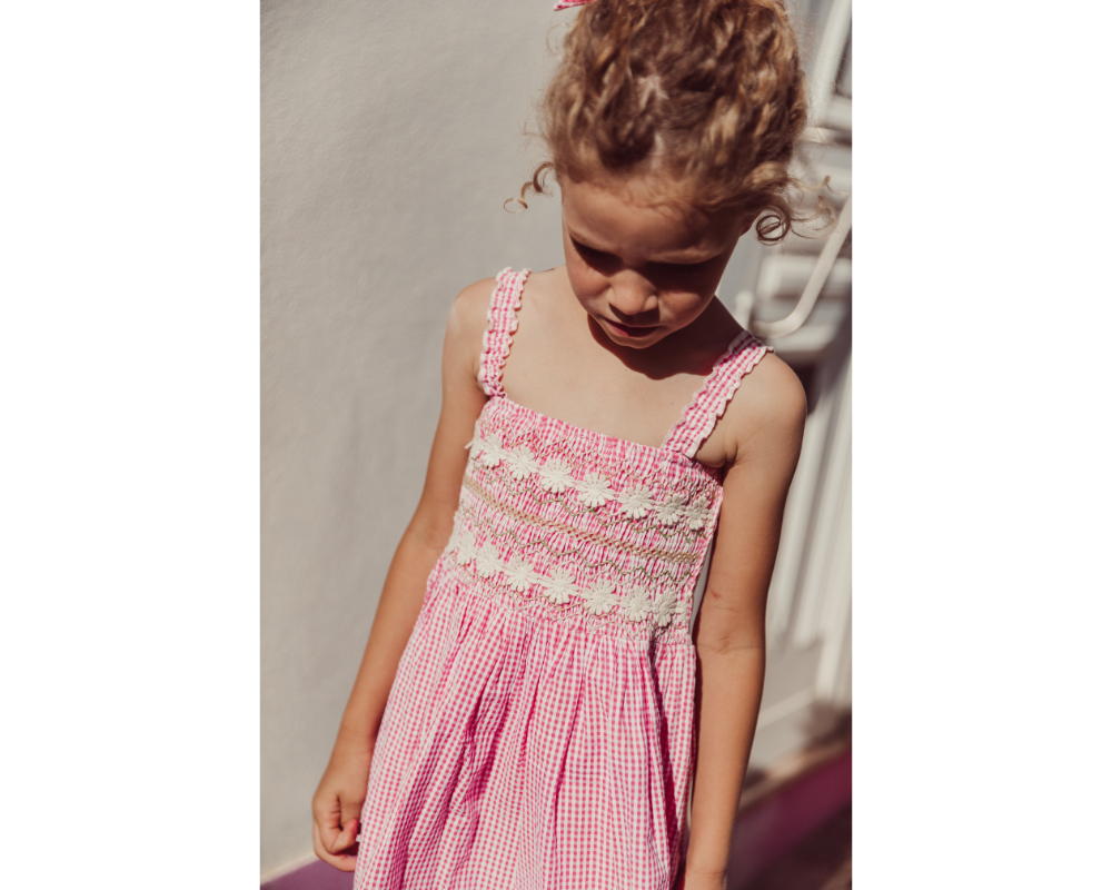 Tessa Dress - Pink Fragola Vichy