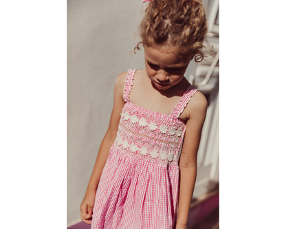 Tessa Dress - Pink Fragola Vichy