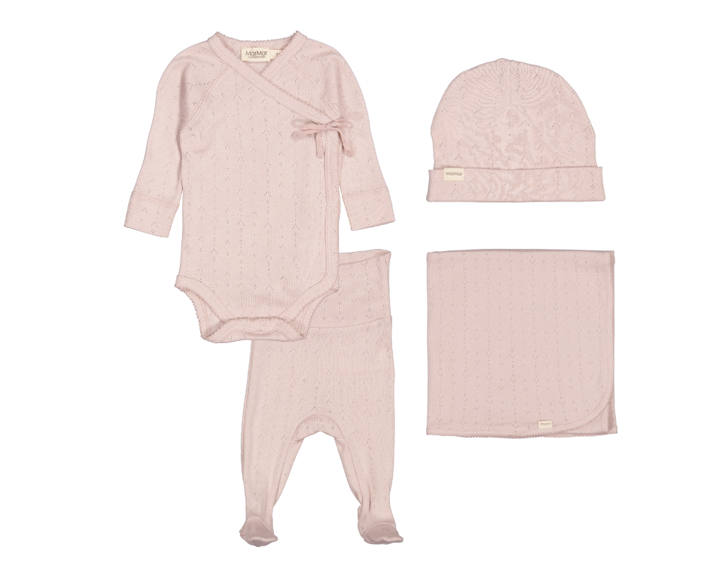 Pointelle Belita Layette Gift Set - White Flour