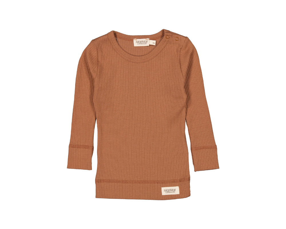 Long Sleeve Ribbed Set - Pecan