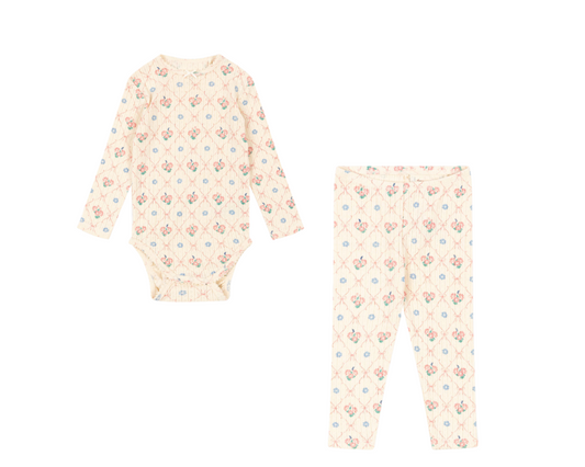 Minnie Fleur Decor Pointelle Baby Set