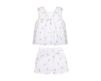 Delicate Flower Shorts Set