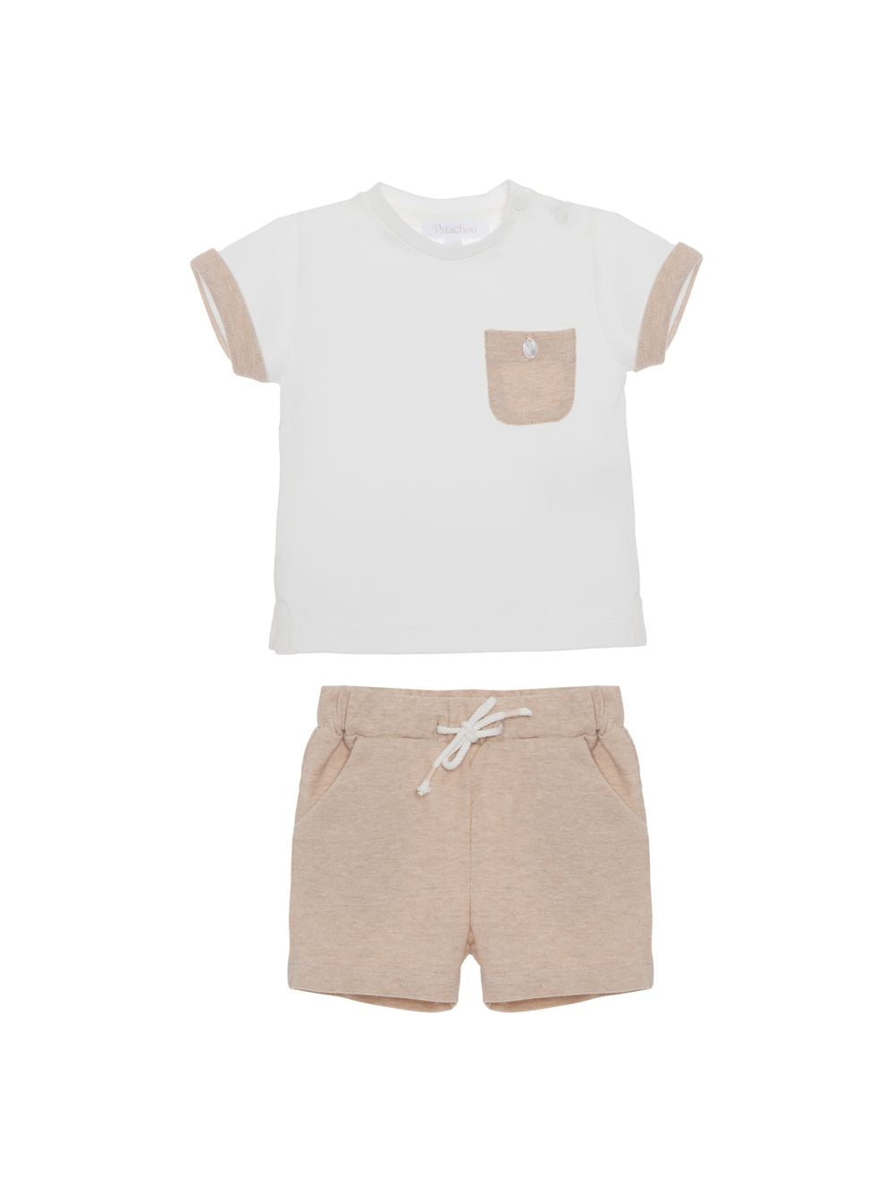 Beige Shorts Set