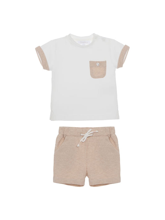 Beige Shorts Set