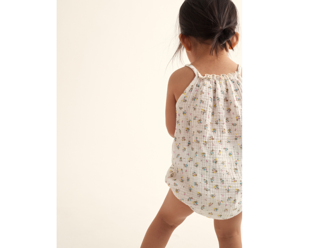 Floral Gauze Baby Romper