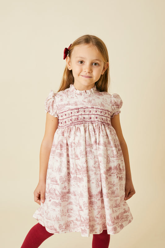 Classic Toile Handsmocked Dress