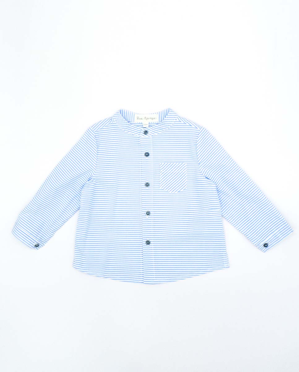 Blue Striped Long Sleeve Set