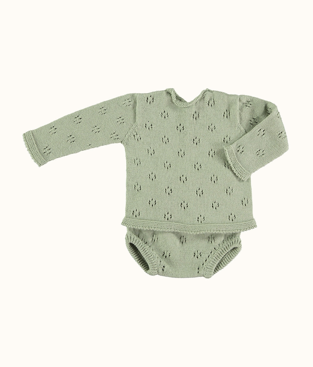 Green Bali Reversible Knit Bloomer Set