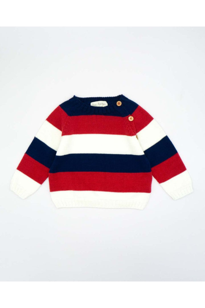 Red White and Blue Striped Sweater