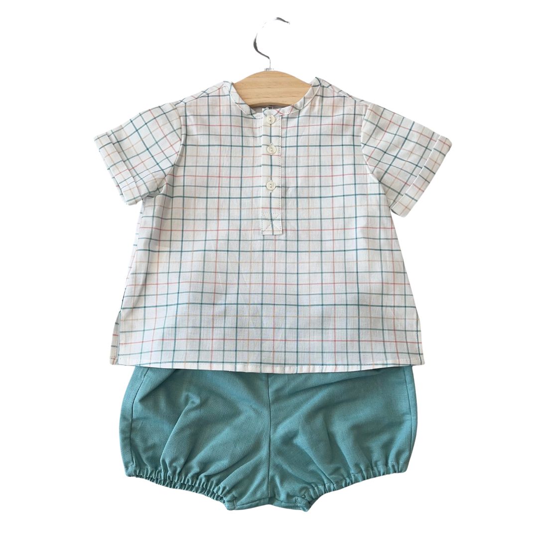 Checkered Shorts Set