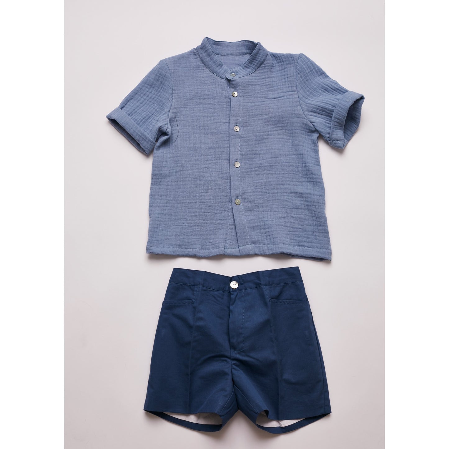 Blue Shorts Set