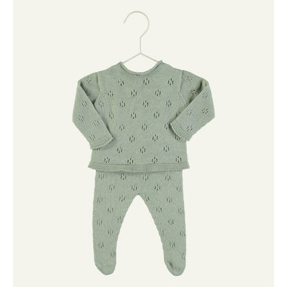 Green Bali Reversible Knit Pants Set