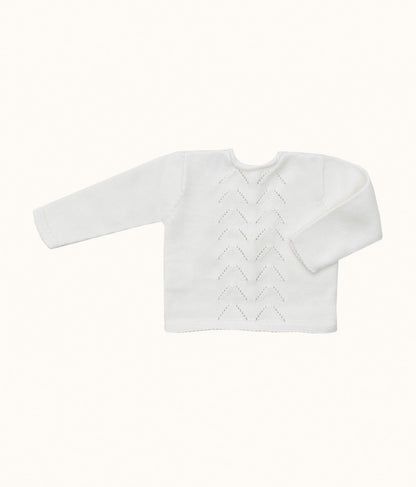 White Roma Knit Reversible Bloomer Set