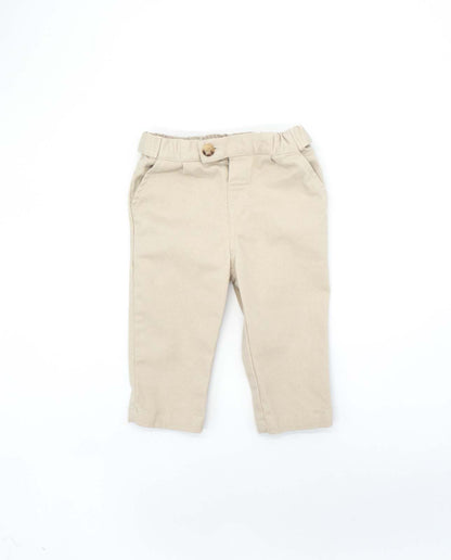 Beige Baby Twill Pants