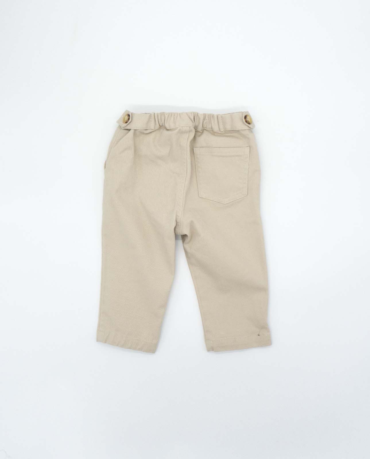 Beige Baby Twill Pants