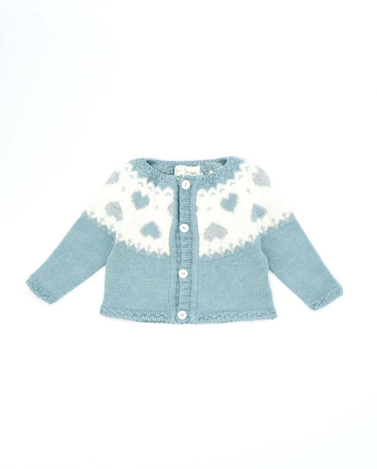 Blue Heart Knit Cardigan