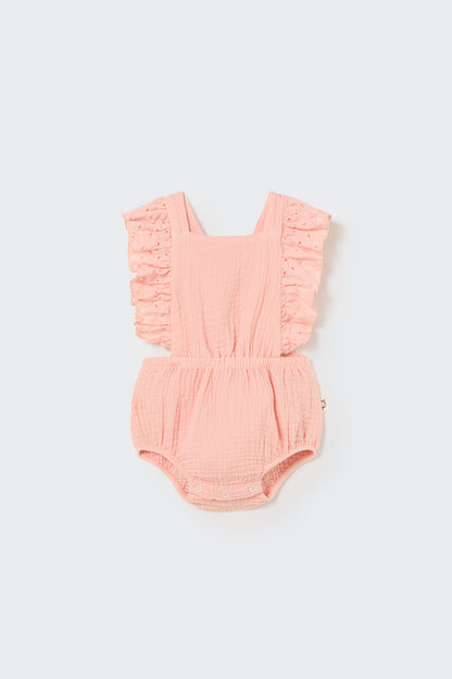 Crystal Pink Criss Cross Romper