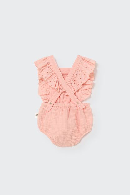 Crystal Pink Criss Cross Romper