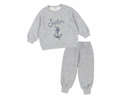 Lou Sweatshirt and Sweatpants - Grey Melange