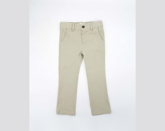 Beige Boy Twill Trousers