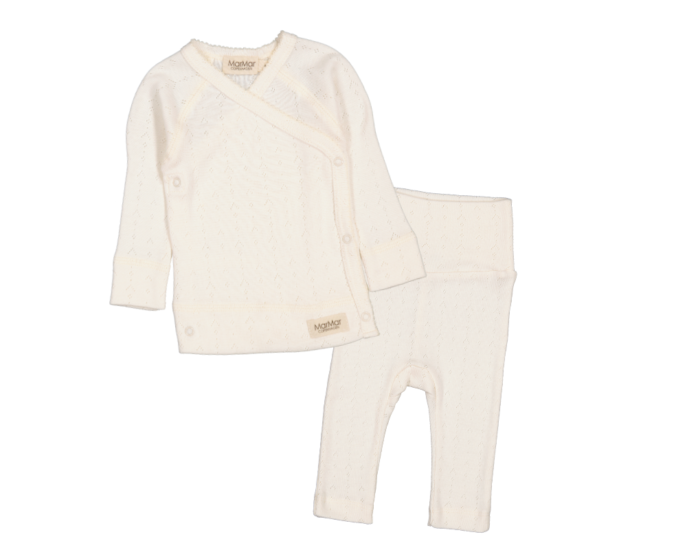 Pointelle Tut Wrap Set - Flour White