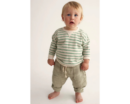 Soft Gauze Pants - Frosty Green