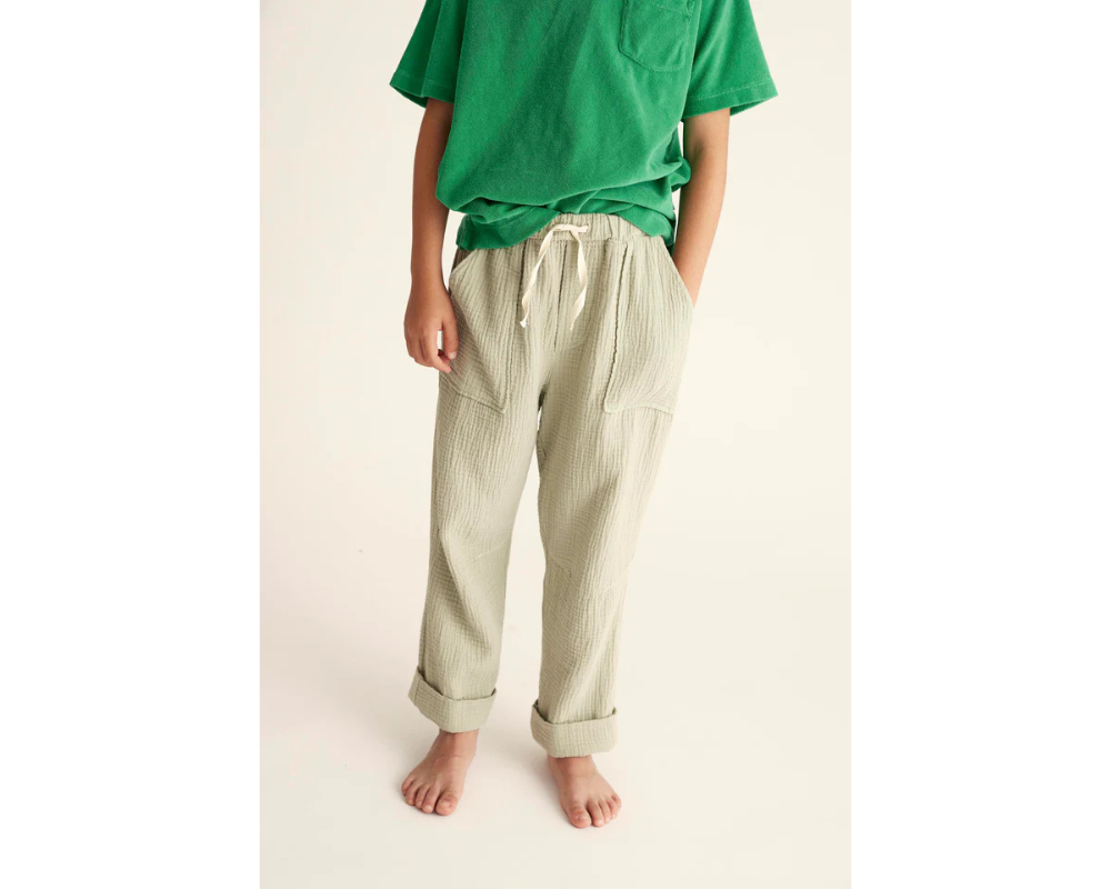 Soft Gauze Pants - Frosty Green