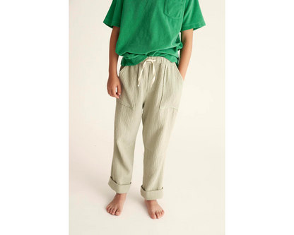 Soft Gauze Pants - Frosty Green