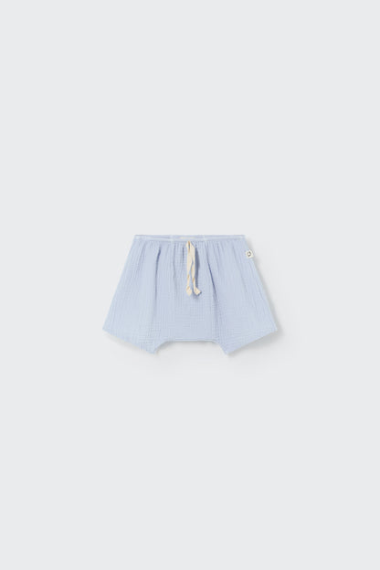 Soft Gauze Short Sleeve Set - Sky Blue