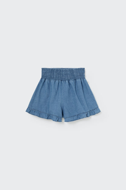 Twill Denim Shorts Set