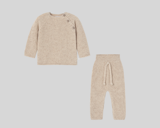 Beige Knit Sweater Set "Balloo"