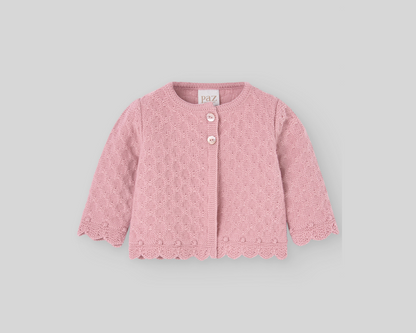 Pink Knit Wool Cardigan