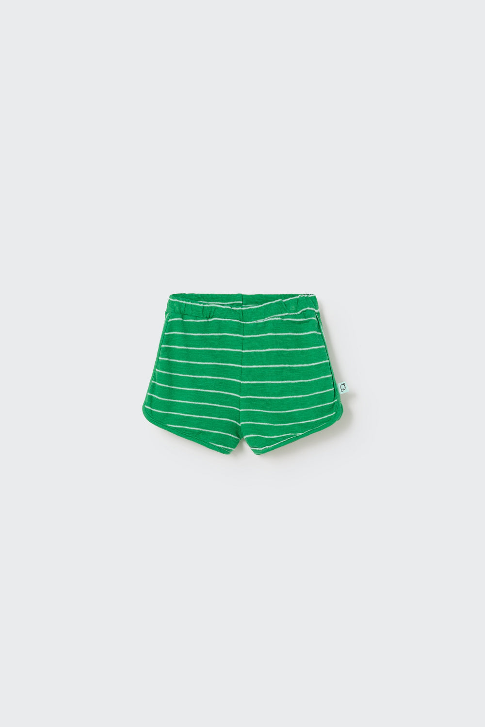 Crepe Striped Baby Sweater and Shorts Set - Grass Green