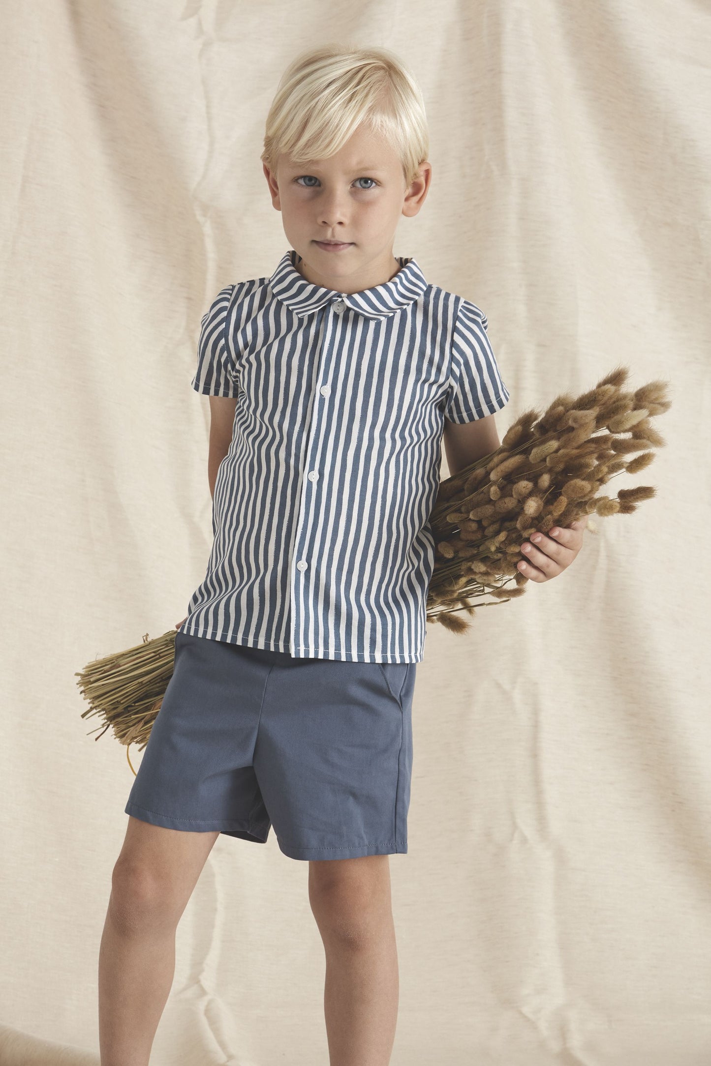 Baby Boy Striped Shorts Set