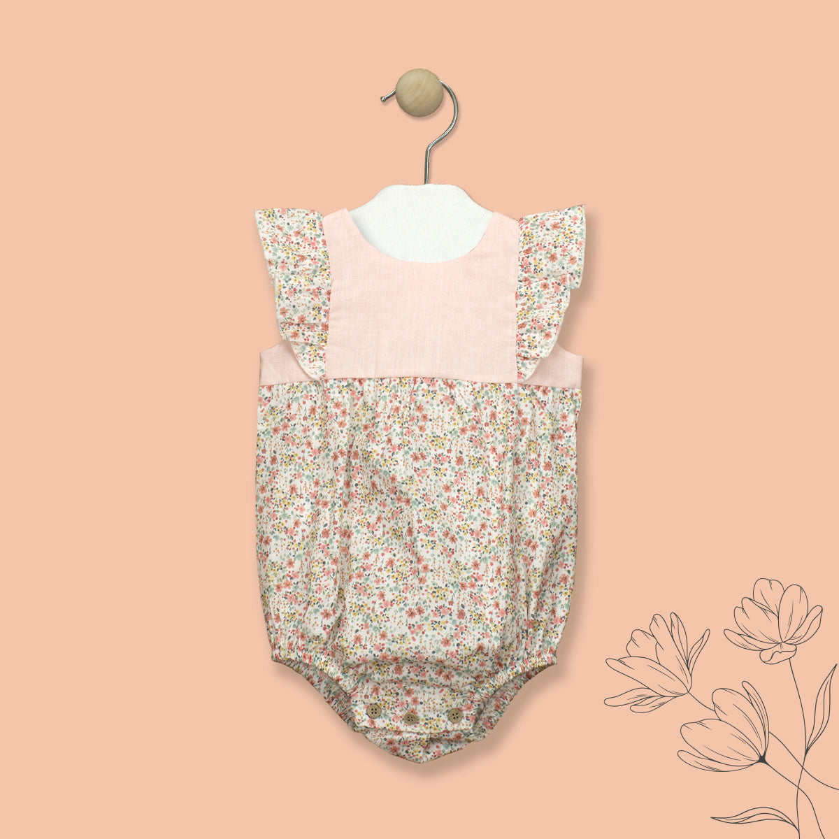 Floral Baby Girl Romper