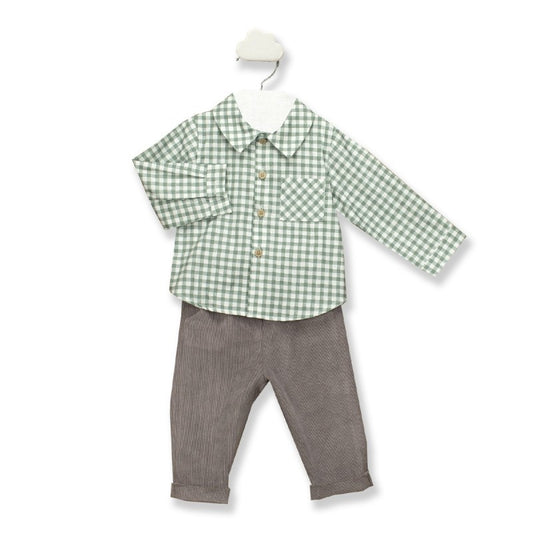 Checkered Trousers Set