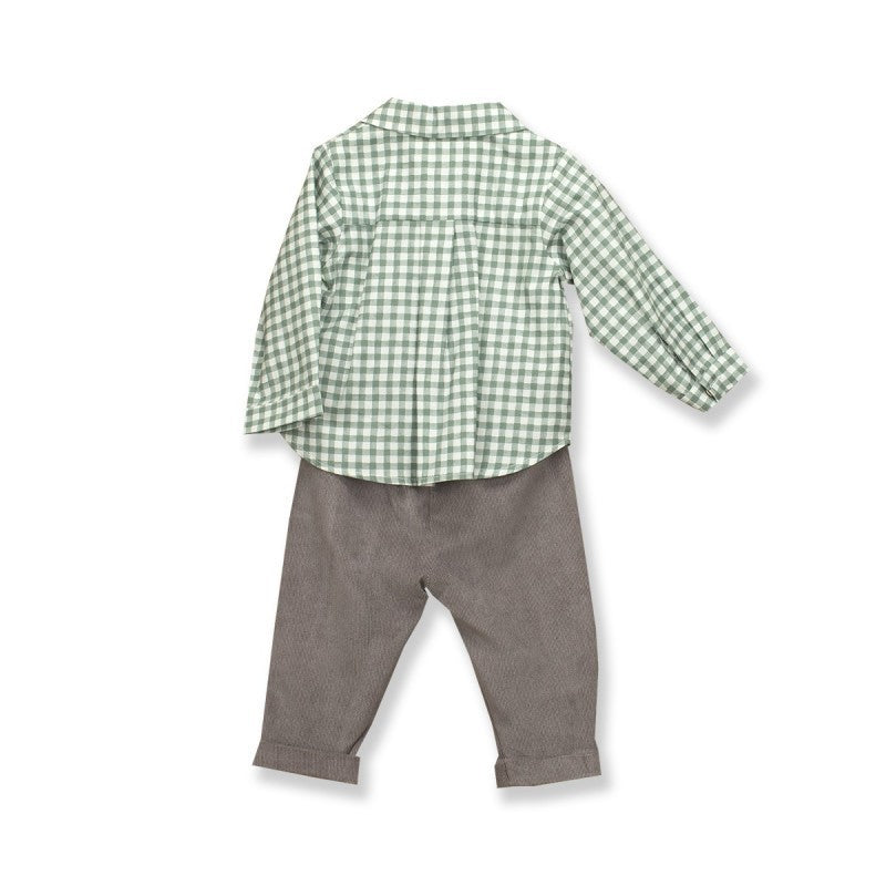 Checkered Trousers Set