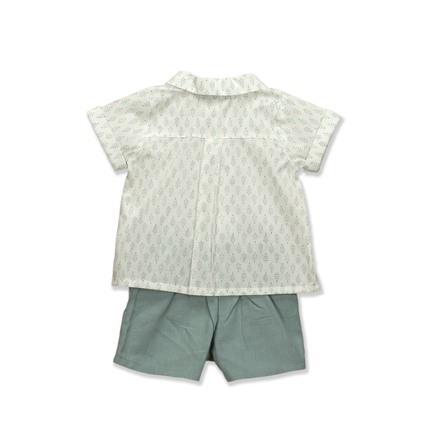 Baby Boy Green Shorts Set