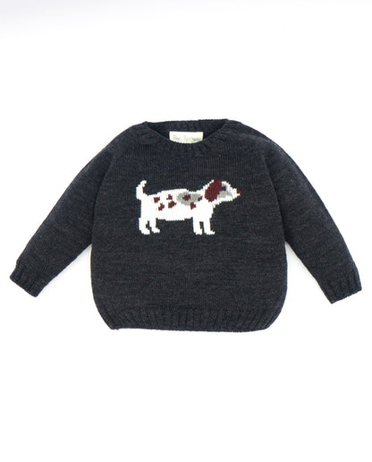 Twill Trousers, Dog Shirt and Dog Sweater Set